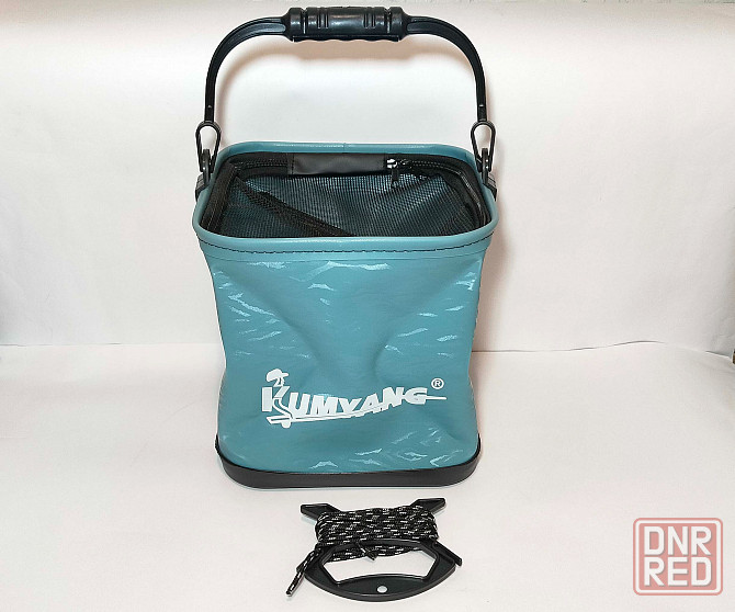 Складное ведро с сеткой для рыбалки 24х24х23,5 см (13 л) Донецк - изображение 1