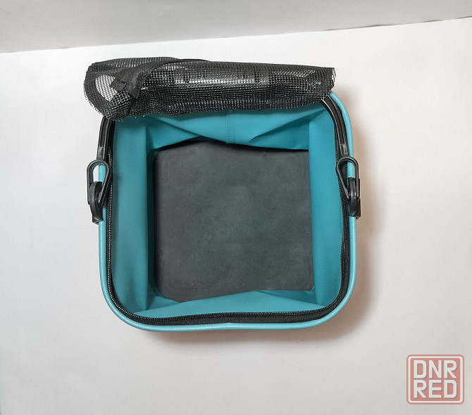 Складное ведро с сеткой для рыбалки 24х24х23,5 см (13 л) Донецк - изображение 4