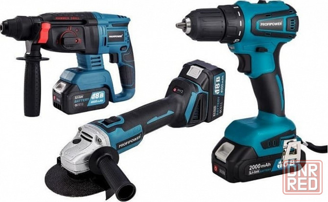 Аккумуляторный бесщеточный набор 3в1 ушм MKDGA-18V, шуруповерт MKBL-18B, перфоратор MKDHR-18V Макеевка - изображение 1