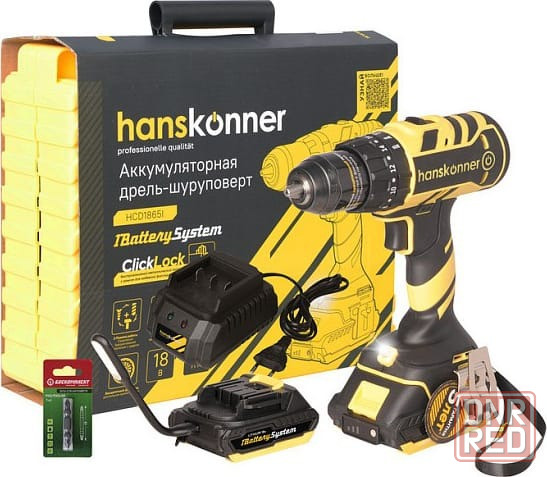 Аккумуляторный ударный шуруповерт Hanskonner HCD1865I Макеевка - изображение 1