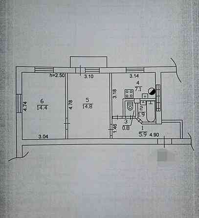 2 комнатная кв., Ворошиловский район, на пересечении Гурова и 50 лет ссср Донецк