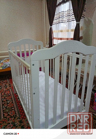 Продам манеж и матрас(с наматрасником) Донецк - изображение 1