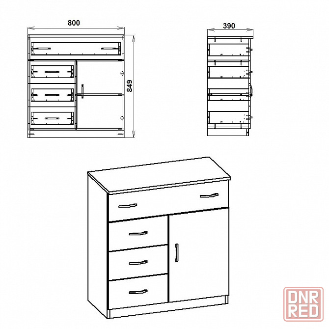 Комод Kompanit 1-3-1 Донецк - изображение 2