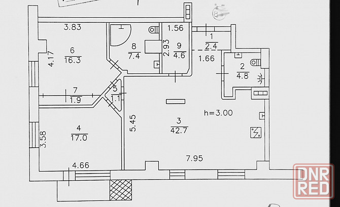 Продам 3к.квартиру пр.Ватутина 2Д 100 м2 дизайнерский ремонт Донецк - изображение 5