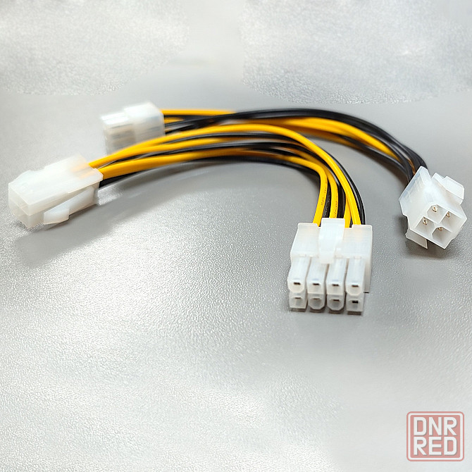 Переходник удлинитель питания процессора (CPU) 4 Pin на 8 Pin 12В Донецк - изображение 1