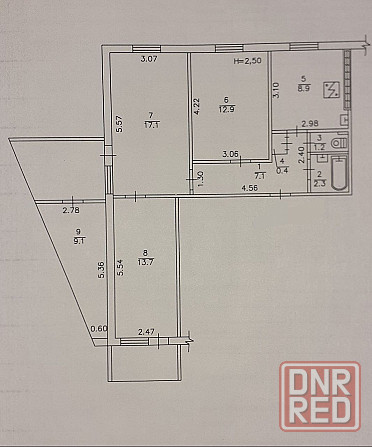 Продается 3 ком. квартира , авторынок на жд вокзале в Куйбышевском р-н. Донецк - изображение 11
