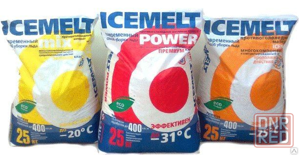 Айсмелт 25кг. t-20c антигололедный реагент Донецк - изображение 1
