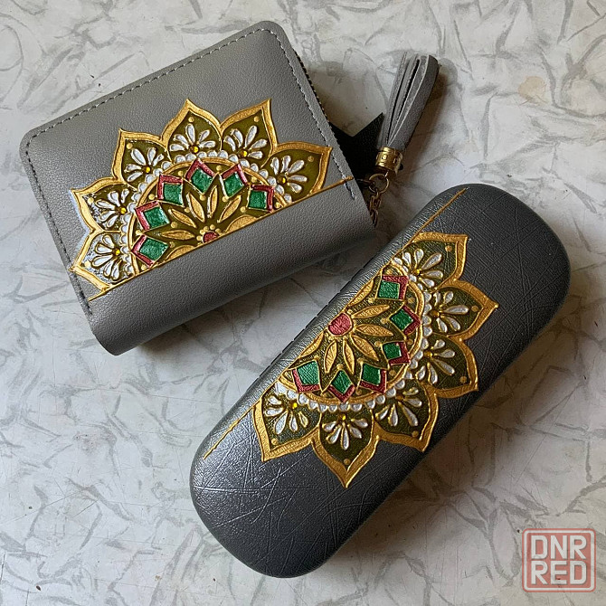 Кошелёк + футляр для очков витражной росписи. Новое. Донецк - изображение 2