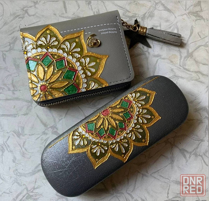 Кошелёк + футляр для очков витражной росписи. Новое. Донецк - изображение 3