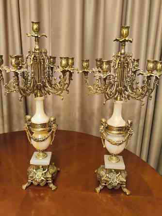 Продам,два подсвечника из бронзы и оникса. Макеевка