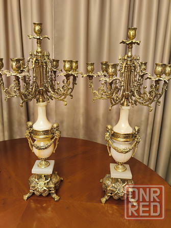 Продам,два подсвечника из бронзы и оникса. Макеевка - изображение 1