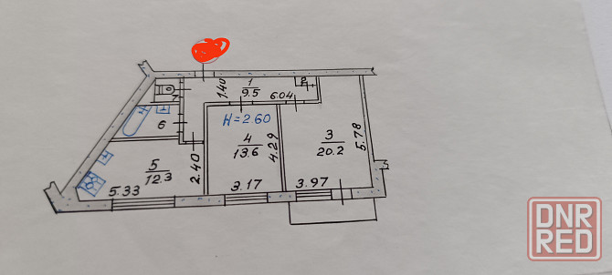 Продам 2-к крупногабаоитную квартиру Горловка - изображение 1