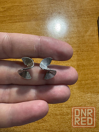 Серьги серебро пусеты гвоздики Донецк - изображение 1