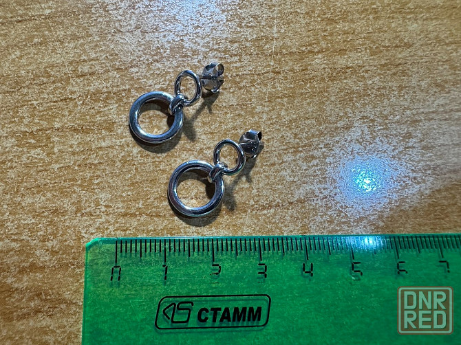 Серьги гвоздики, серебро, новые Донецк - изображение 3