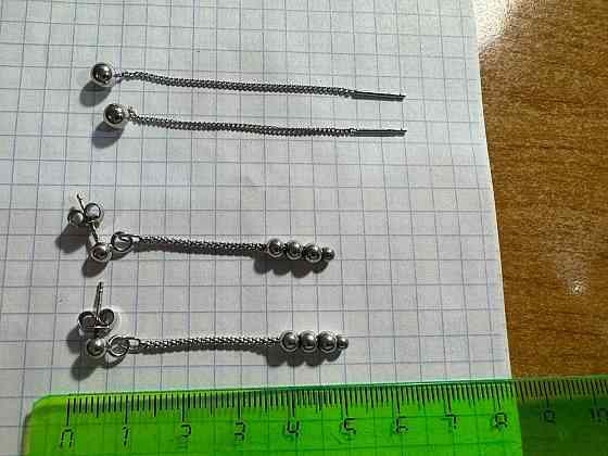 Серебро, серьги протяжки, пусеты Донецк