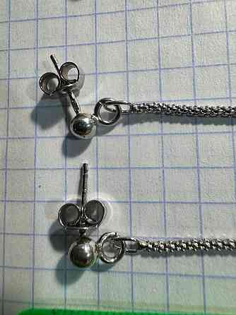 Серебро, серьги протяжки, пусеты Донецк