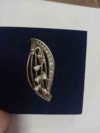 Серебряная брошь 925 пробы Донецк