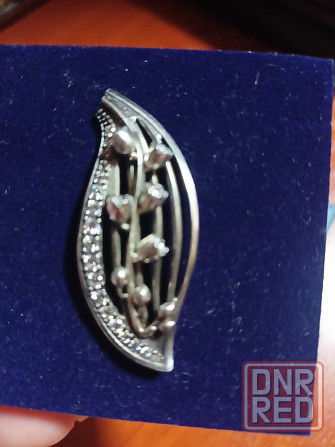 Серебряная брошь 925 пробы Донецк - изображение 1