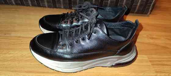 Мужские кожаные туфли спортивные черные, р. 40 Донецк