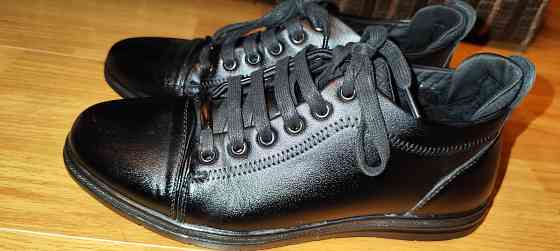 Туфли черные осенние на флисе для подростка р.40 Донецк