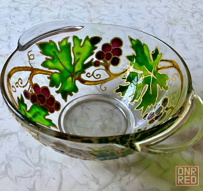 Супница "Жолуди". Новая. Стекло, витражная роспись. Донецк - изображение 5