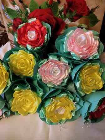 Цветы из атласной ленты Донецк