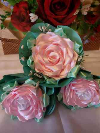 Цветы из атласной ленты Донецк