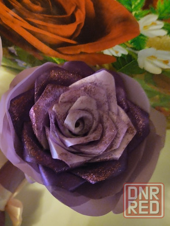 Цветы из атласной ленты Донецк - изображение 4