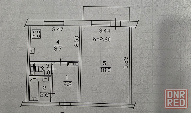 1 комн. ул. Независимости 35кв.м Донецк - изображение 10