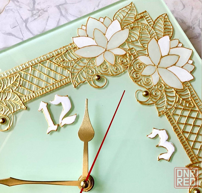 Часы "Лотосы", 28 на 28 см. Новые. Донецк - изображение 3