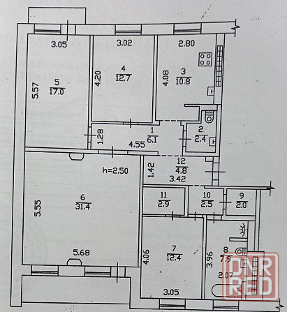 Продается 4 - х комнатная квартира, бульвар Школьный Донецк - изображение 12