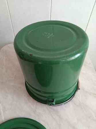 Ведро эмалированное с крышкой Донецк