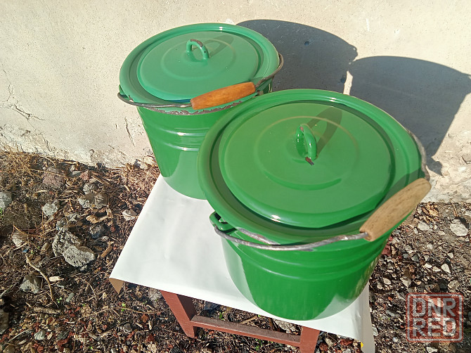 2 ведра эмалированных с крышкой Донецк - изображение 2