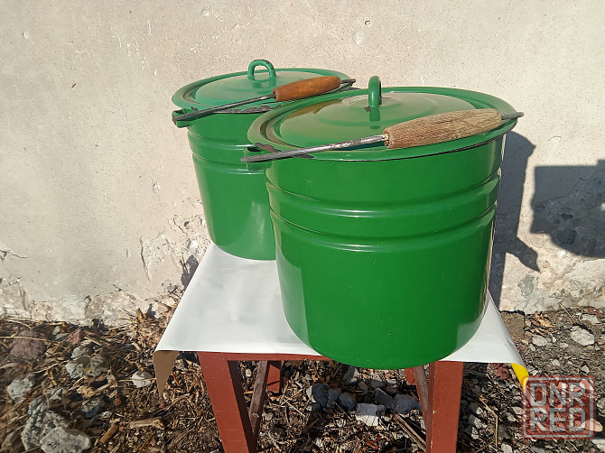 2 ведра эмалированных с крышкой Донецк - изображение 1