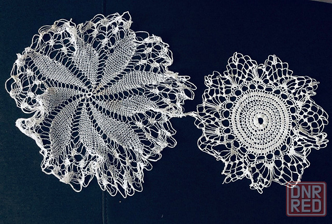 Салфетки ручной работы плетенные крючком Макеевка - изображение 1