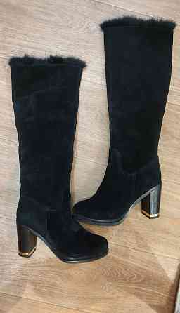 Натуральные замшевые сапоги Донецк