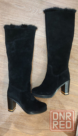 Натуральные замшевые сапоги Донецк - изображение 1