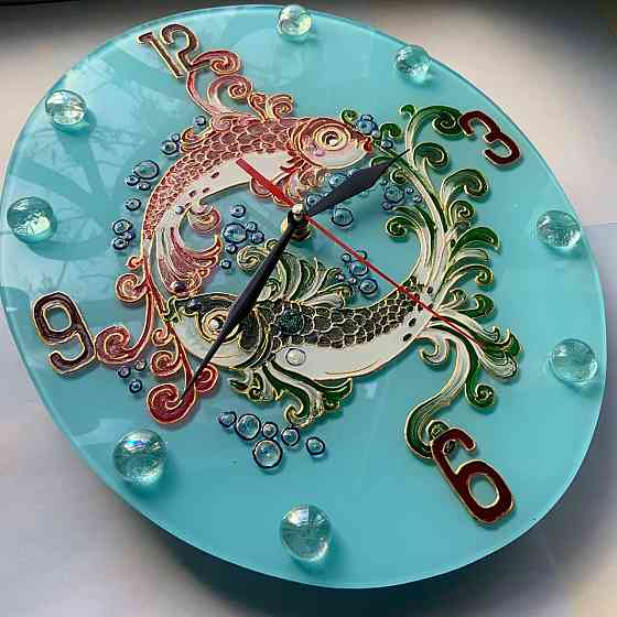 Часы овальные "Инь-Янь", 29 на 24 см. Донецк