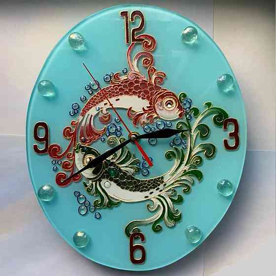 Часы овальные "Инь-Янь", 29 на 24 см. Донецк