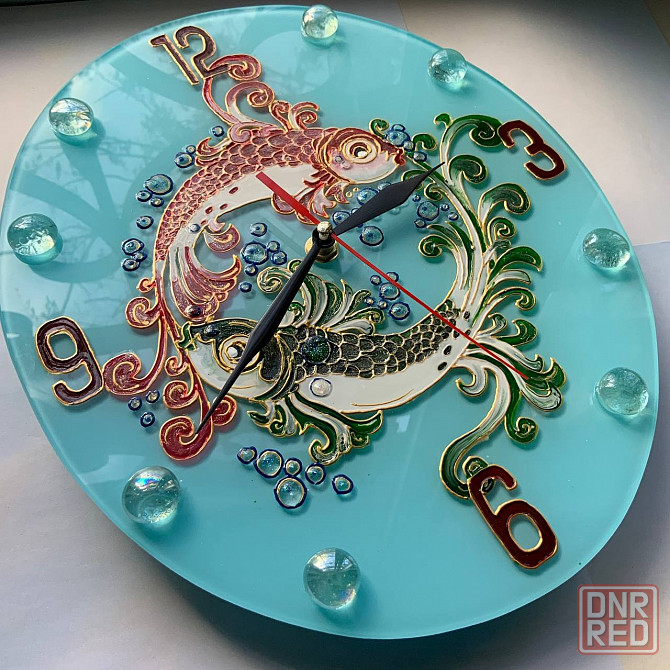 Часы овальные "Инь-Янь", 29 на 24 см. Донецк - изображение 1