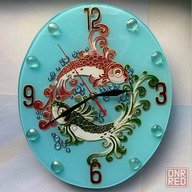 Часы овальные "Инь-Янь", 29 на 24 см. Донецк - изображение 2