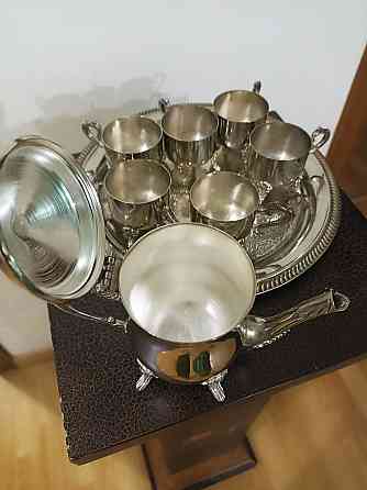 Кофейный набор мельхиоровый с глубоким серебрением Донецк