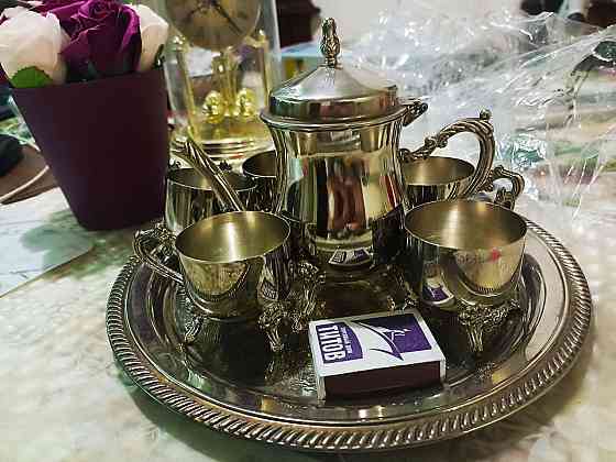 Кофейный набор мельхиоровый с глубоким серебрением Донецк