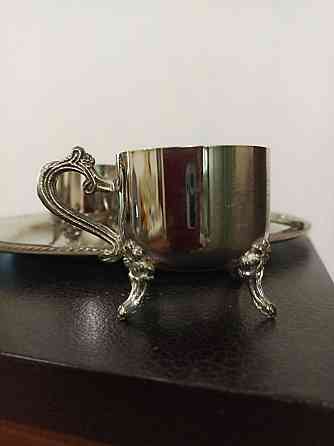 Кофейный набор мельхиоровый с глубоким серебрением Донецк