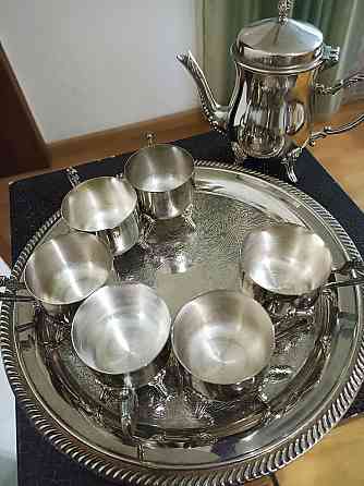 Кофейный набор мельхиоровый с глубоким серебрением Донецк