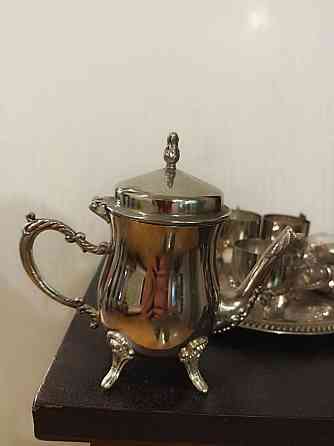 Кофейный набор мельхиоровый с глубоким серебрением Донецк