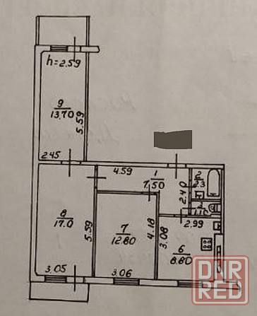 Просторная 3-комнатная квартира, ул.Рослого Донецк - изображение 12