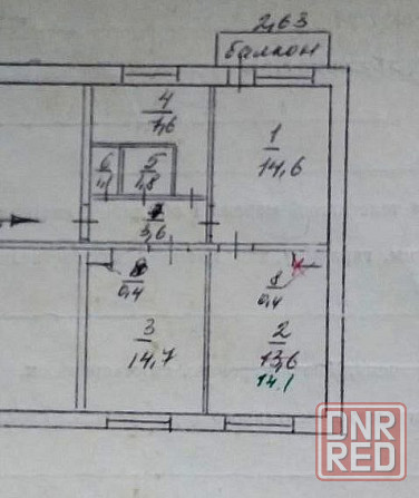 продаю 3х к квартиру на Топазе в лучшем месте по ул. Куйбышева , цена 2.8 млн рублей Донецк - изображение 3