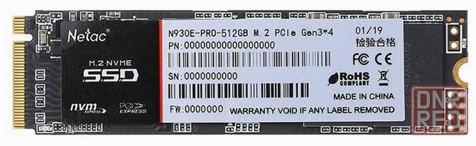 Твердотельный накопитель Ssd Nvme Netac 512гб M.2 Nt01n930e-512g-E4x (арт-3744) Донецк - изображение 1