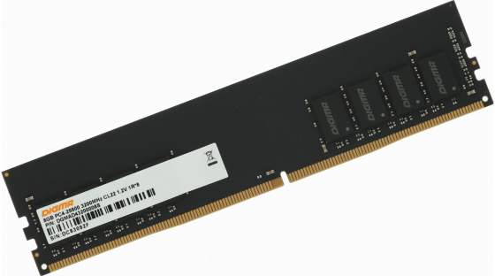 Оперативная память Dimm Ddr4 Digma 8gb 3200mhz Dgmad43200008s Rtl Pc4-25600 Cl22 288-Pin 1.2в (арт-4 Макеевка